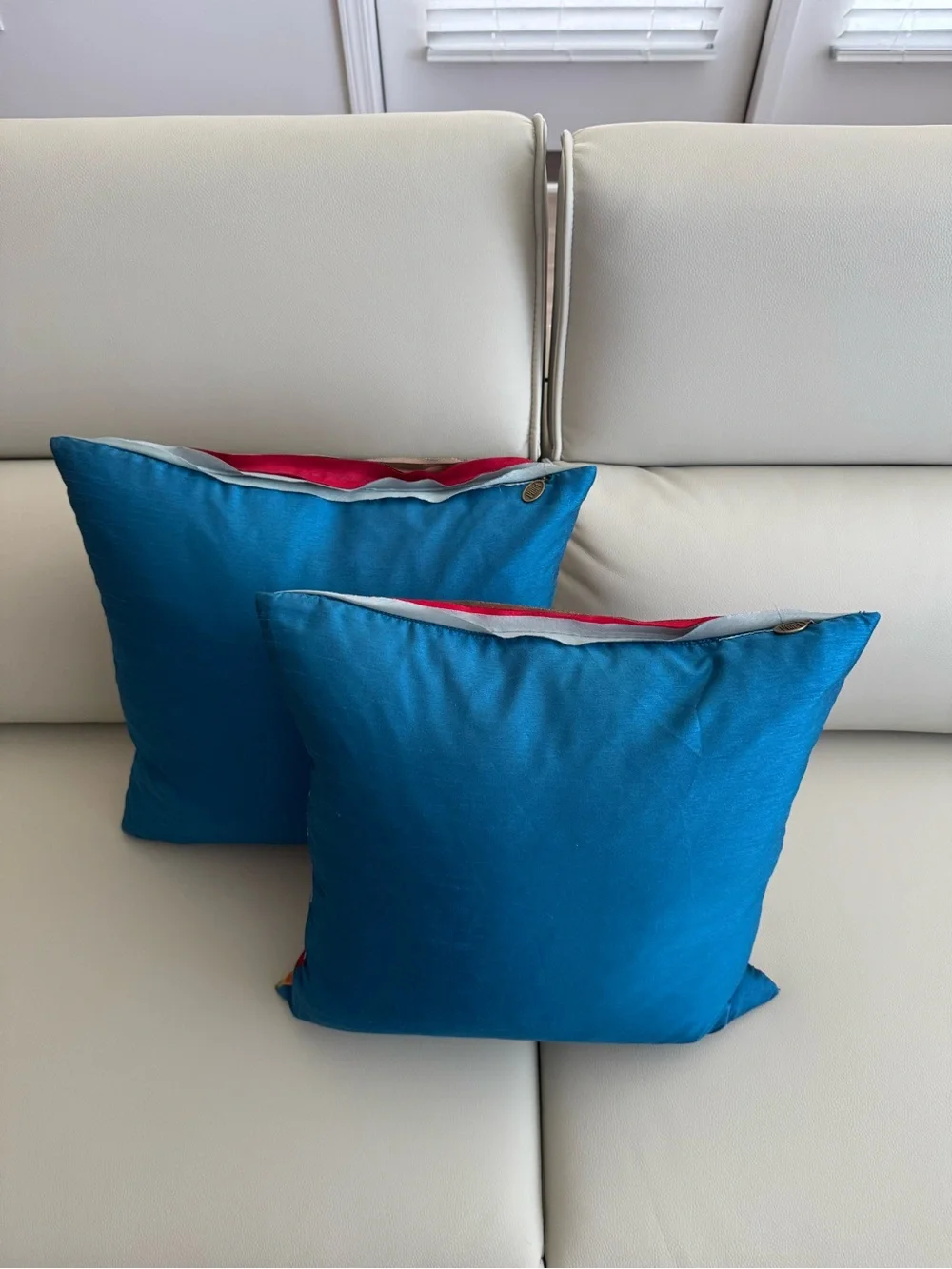 Pier 1 Multicolor Striped Accent Pillows - Red, Blue, Green, Orange, Yellow